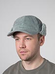 Бейсболка KANGOL арт. K5470 Cozy Cord Earflap Baseball (серый / мятный)